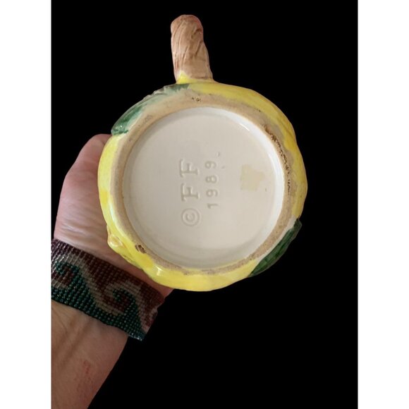 Vintage 1989 Fitz & Floyd Yellow Lemons Ceramic Coffee Tea Cup Mug - Picture 6 of 8